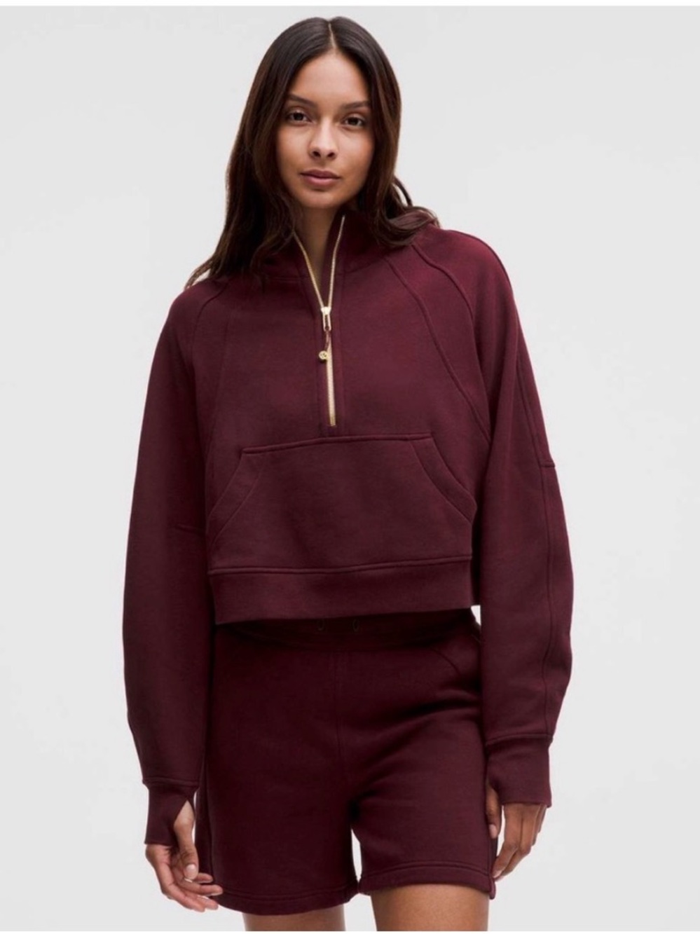 lululemon Half Zip Scuba Hoodie with Gold Zipper - Picture 2 of 8